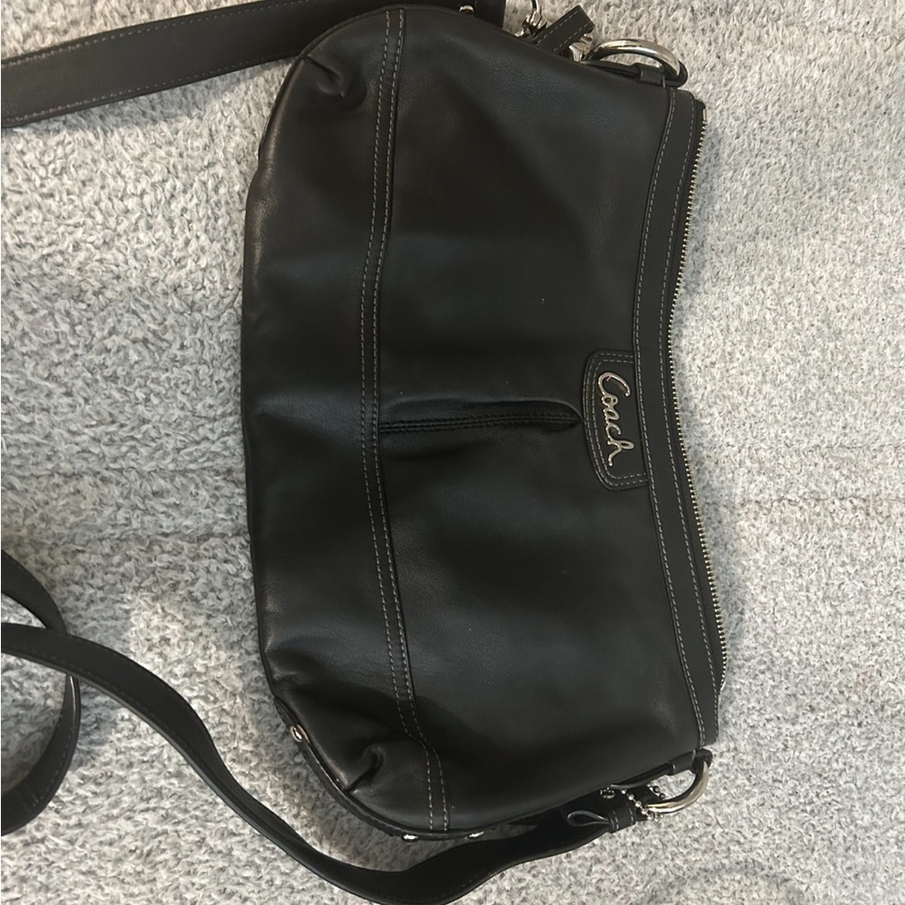 Coach Black Belt Bag Smooth Leather